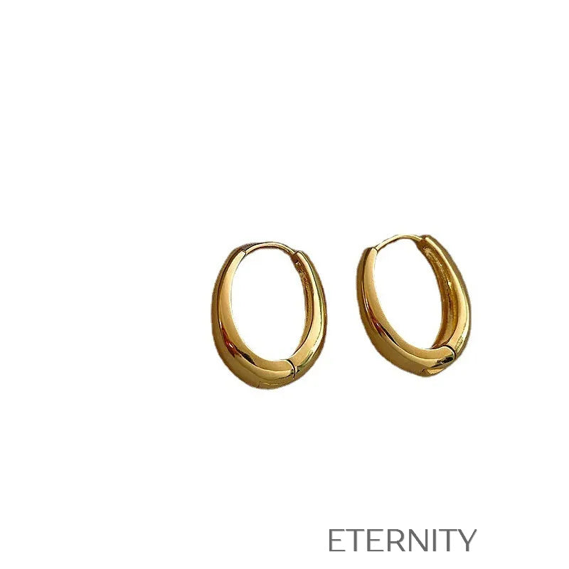 Zarcillos de Argolla Ancha con Textura de Malla Dorada  Zarcillos Dorado Unica Acero Inoxidable  ETERNITY