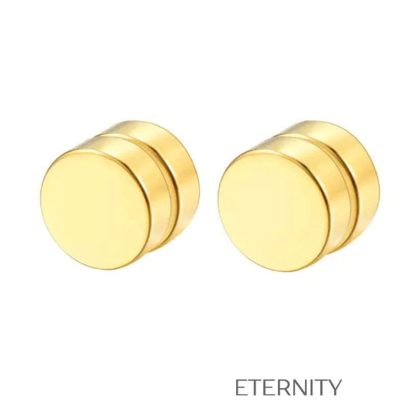 Zarcillos Magnéticos One Piece Minimalistas  Zarcillos Negro 6mm Acero Inoxidable  ETERNITY