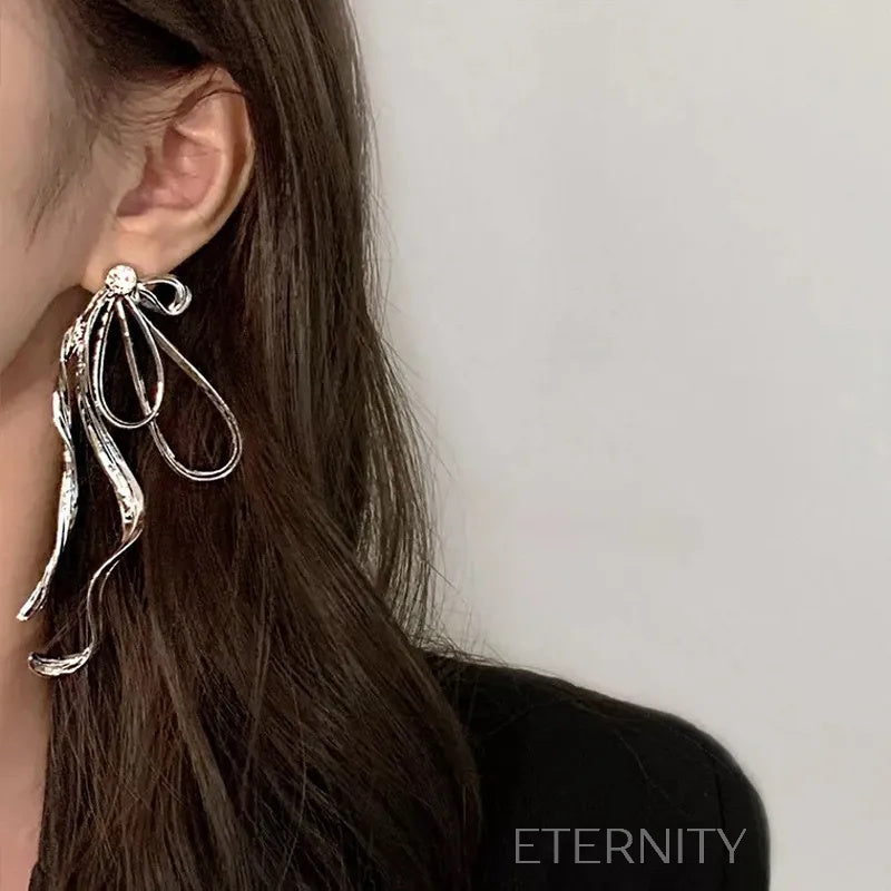 Aretes creativos multicapas modernos Zarcillos Plateado Unica Acero Inoxidable  ETERNITY