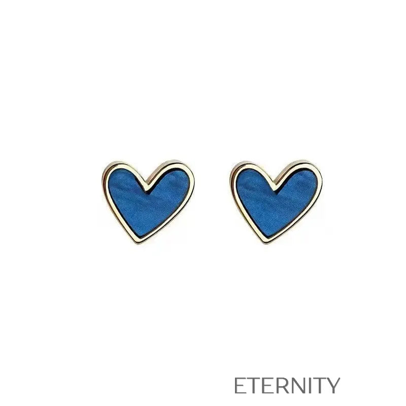 Zarcillos Corazón Azul  Zarcillos Azul Unica Acero Inoxidable  ETERNITY