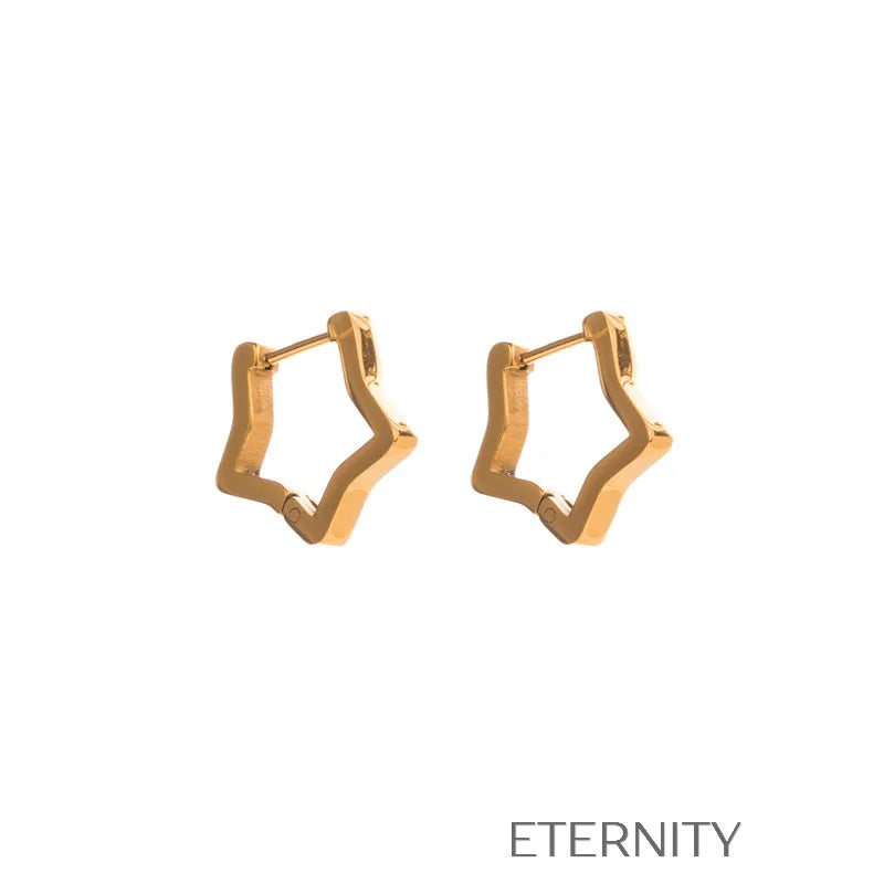 Zarcillos Geométricos Geometric Glam en Acero Inoxidable Dorado  Zarcillos Dorado Unica Acero Inoxidable  ETERNITY