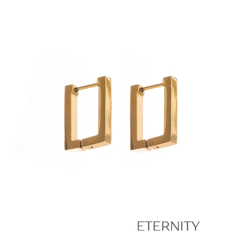 Zarcillos Geométricos Geometric Glam en Acero Inoxidable Dorado  Zarcillos Dorado Unica Acero Inoxidable  ETERNITY