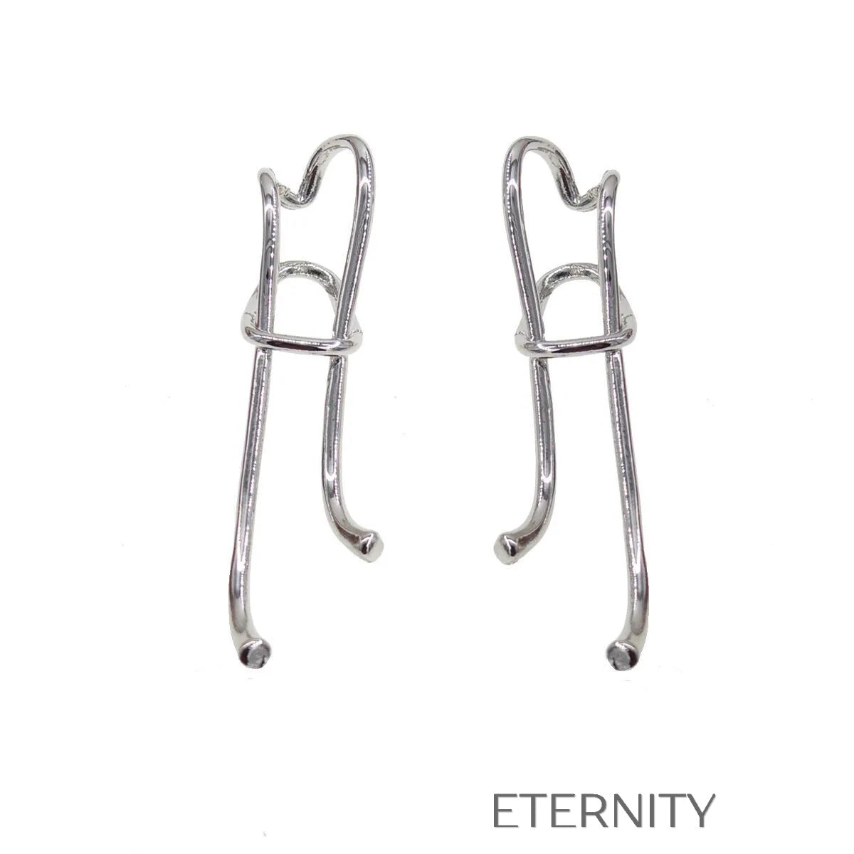 Zarcillos Eternal Knot de Diseño Arquitectónico en Oro y Plata  Zarcillos Dorado Unica Acero Inoxidable  ETERNITY