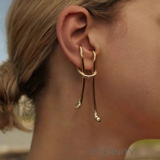 Zarcillos Eternal Knot de Diseño Arquitectónico en Oro y Plata  Zarcillos Dorado Unica Acero Inoxidable  ETERNITY
