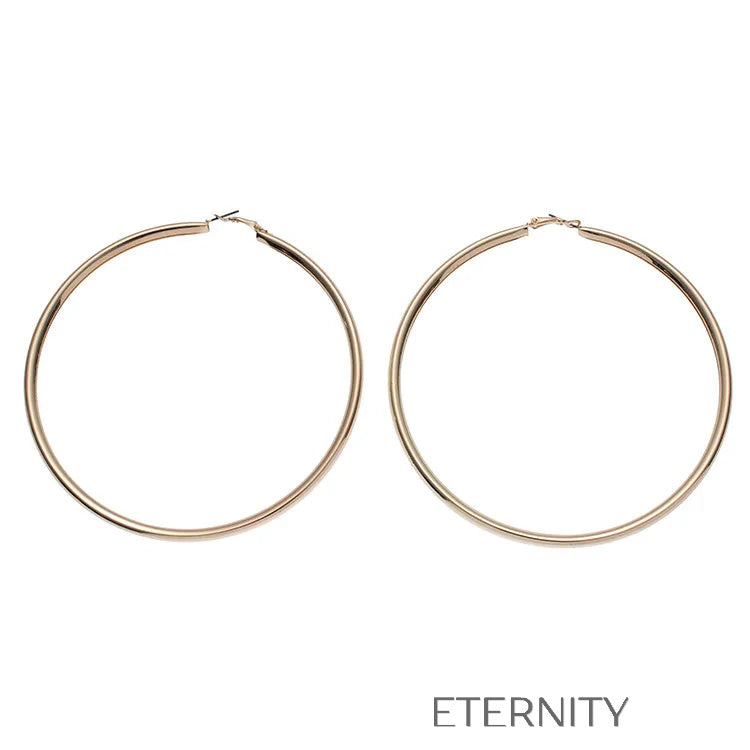 Zarcillos de Aro Ethereal Triple Band con Diseño de Cintas Entrelazadas ETERNI Zarcillos Dorado Unica Acero Inoxidable  ETERNITY