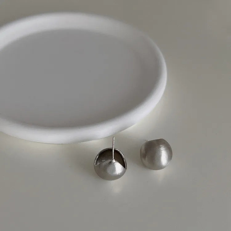 Zarcillos "Crystal Ball" ETERNITY - Acrílico y Esfera Plata
