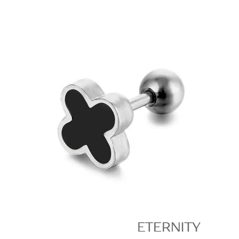 Piercing Midnight Disc Onix  Zarcillos Oro Rosa Unica Acero Inoxidable  ETERNITY