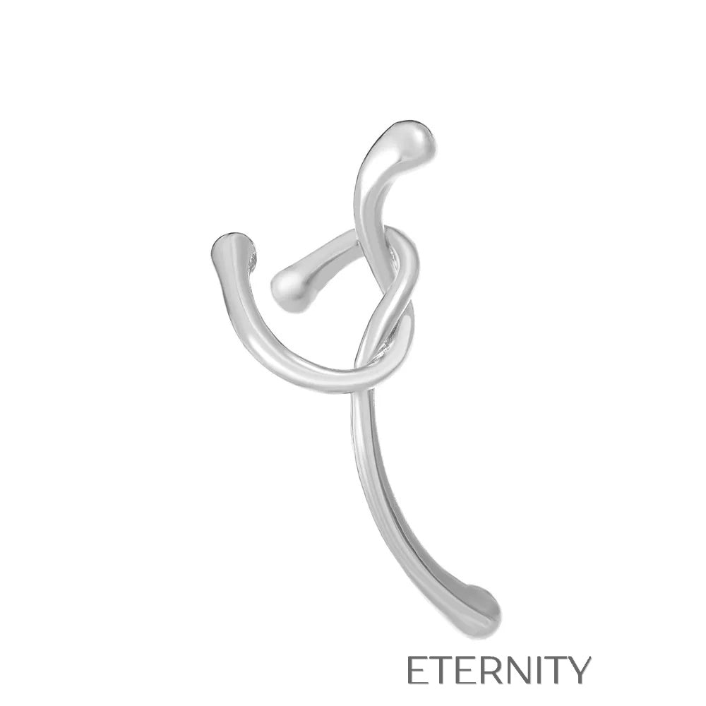 Zarcillo Intertwined Ear Cuff  Zarcillos Dorado Unica Acero Inoxidable  ETERNITY