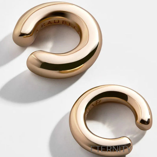 Ear Cuffs Bolster Tubulares  Zarcillos Dorado Unica Acero Inoxidable  ETERNITY