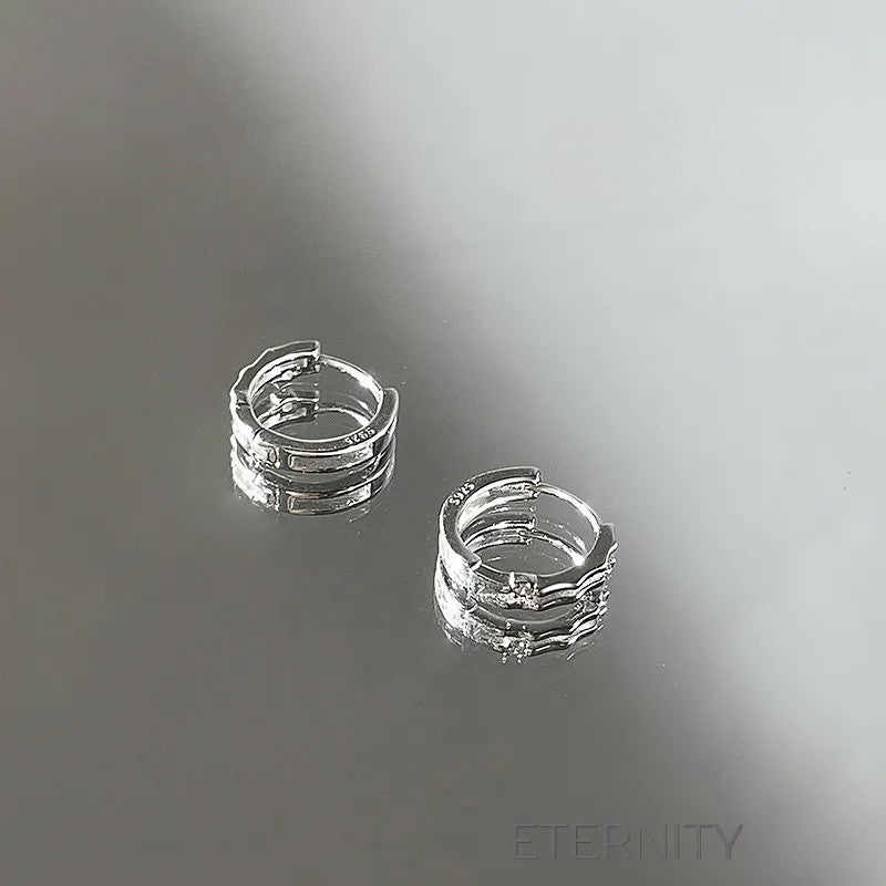 Mini Huggies "Infinite Silver" de Plata de Ley ETERNITY
