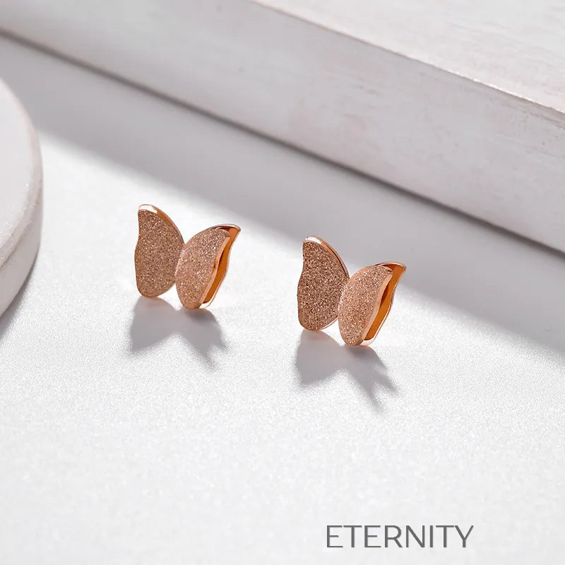 Zarcillos Butterfly Wings  Zarcillos Dorado Unica Acero Inoxidable  ETERNITY
