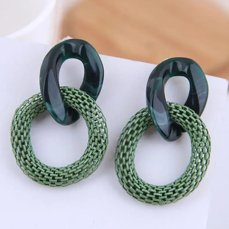 Zarcillos "Urban Mesh" ETERNITY - Eslabón Resina y Metal