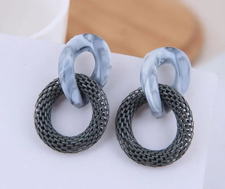 Zarcillos "Urban Mesh" ETERNITY - Eslabón Resina y Metal