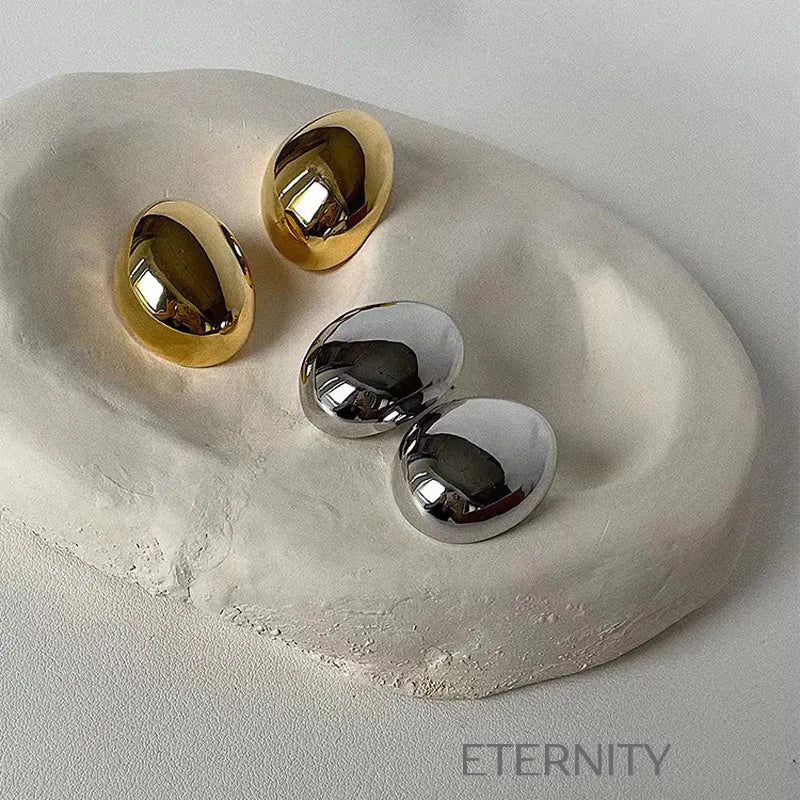 Zarcillos Moonlight Drop Ovalados  Zarcillos Dorado Unica Acero Inoxidable  ETERNITY