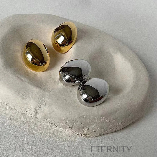 Zarcillos Moonlight Drop Ovalados  Zarcillos Dorado Unica Acero Inoxidable  ETERNITY
