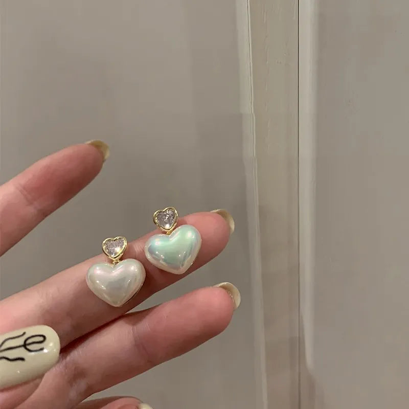 Argollas "Sweet Marble Heart" ETERNITY - Corazón Esmaltado Pastel
