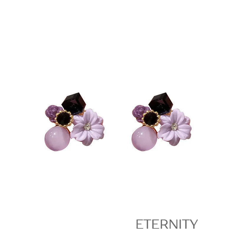Aretes diseño moderno elegante Zarcillos Verde Unica Acero Inoxidable  ETERNITY