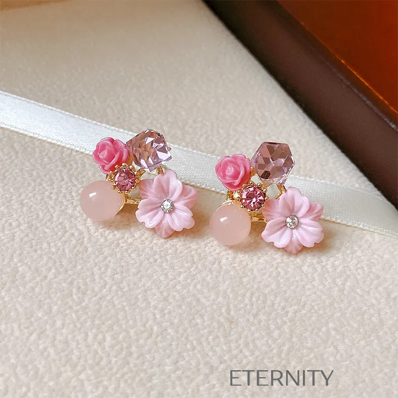 Aretes diseño moderno elegante Zarcillos Verde Unica Acero Inoxidable  ETERNITY