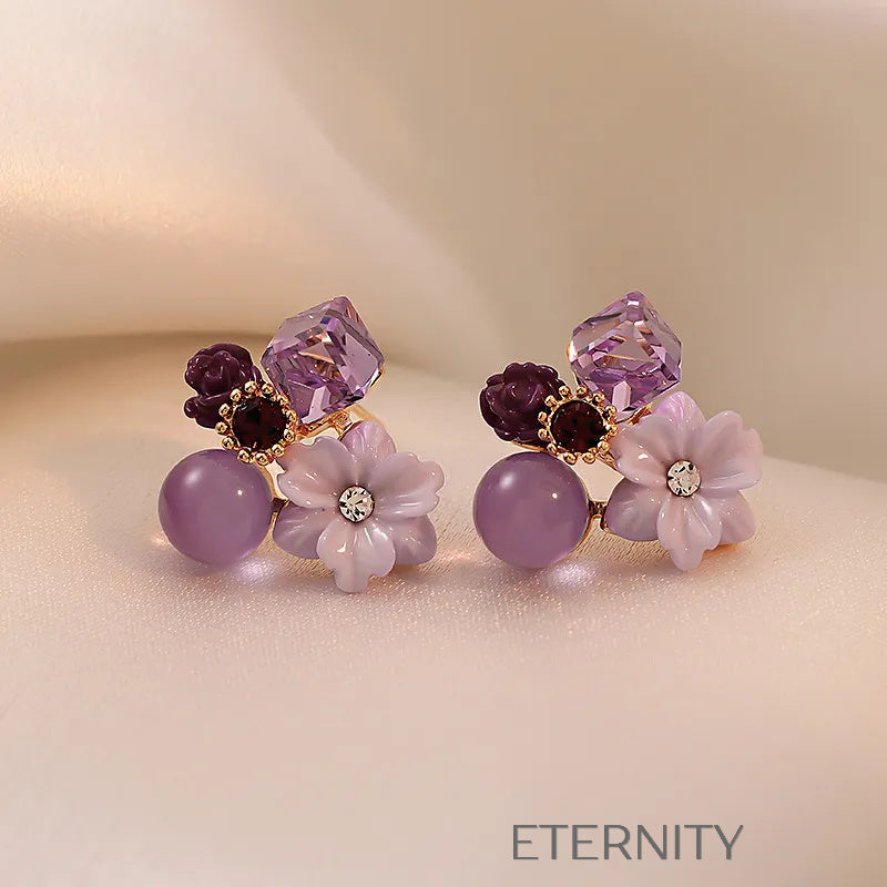 Aretes diseño moderno elegante Zarcillos Verde Unica Acero Inoxidable  ETERNITY