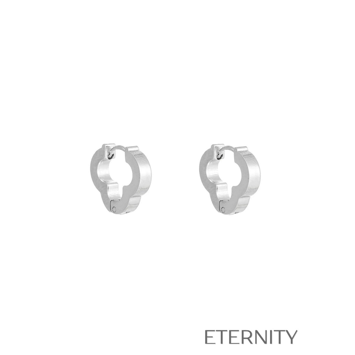 Zarcillos de Aro Luxe Clover con Silueta de Trébol en Oro y Plata  Zarcillos Dorado Unica Acero Inoxidable  ETERNITY