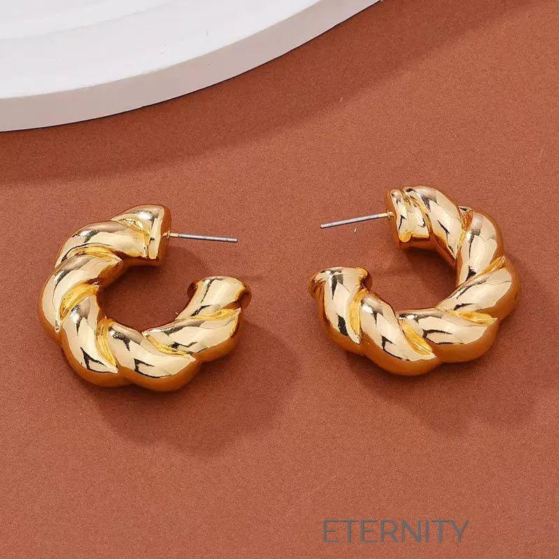Zarcillos de Aro Twisted Infinity con Diseño Entrelazado en Oro y Plata  Zarcillos Dorado Unica Acero Inoxidable  ETERNITY