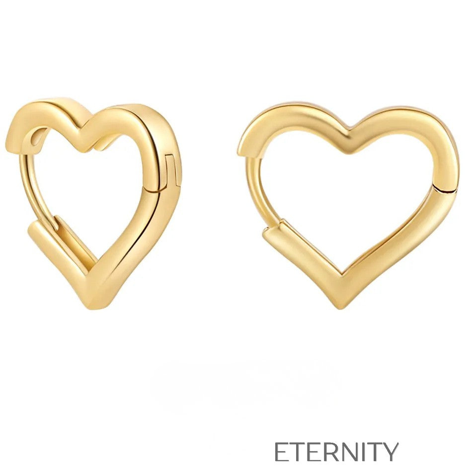 Zarcillos de Argolla con Dije de Estrella Gold  Zarcillos Dorado 12mm Acero Inoxidable  ETERNITY