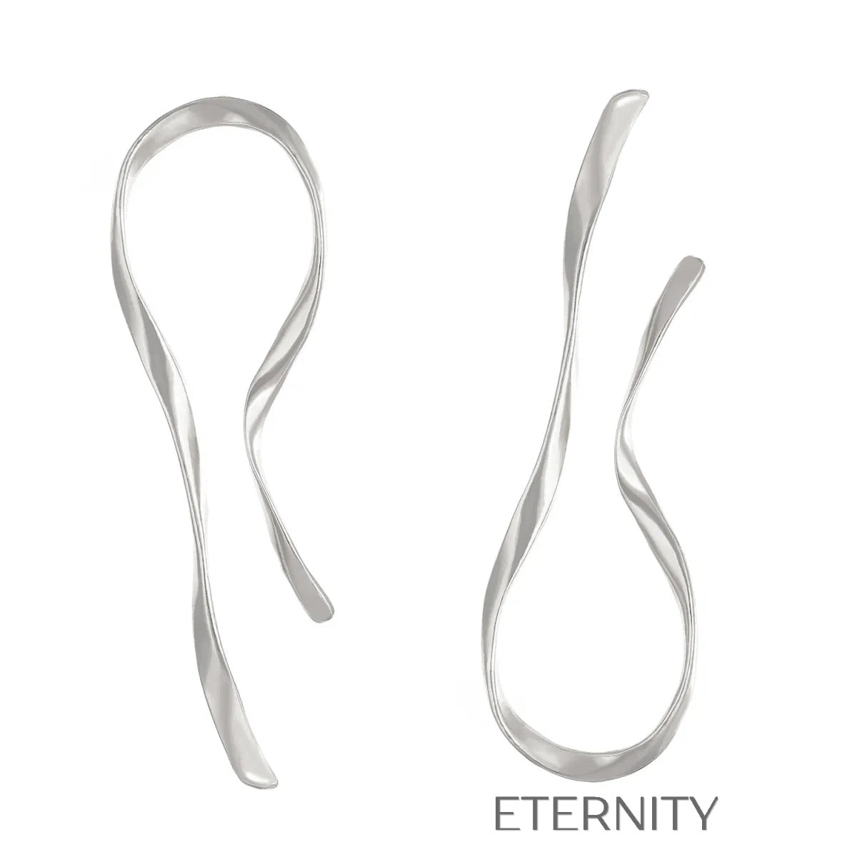 Zarcillos de Aro Ethereal Flow con Diseño Orgánico Ondulado  Zarcillos Dorado Unica Acero Inoxidable  ETERNITY