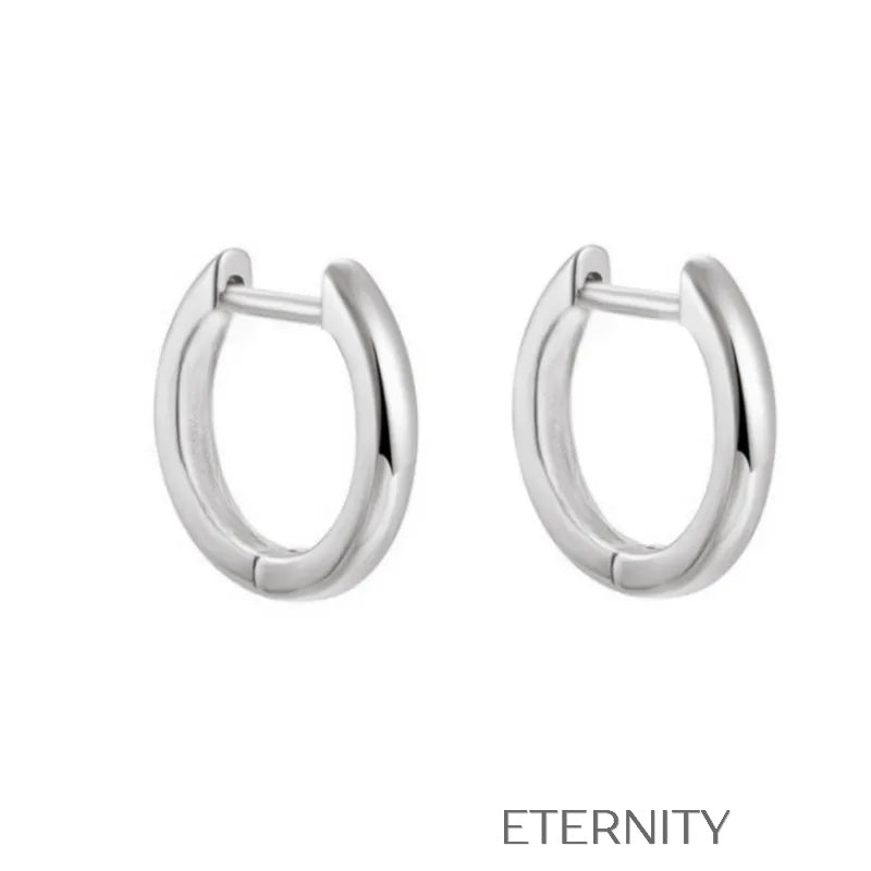 Aros Essential Minimalistas  Zarcillos Dorado Unica Acero Inoxidable  ETERNITY