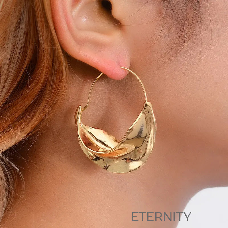 Collar Nacre Double Cascade Perlas  Zarcillos Dorado Unica Acero Inoxidable  ETERNITY