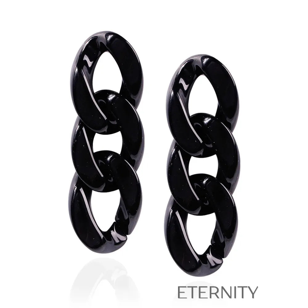 Zarcillos Nacre Link Marmoleados  Zarcillos Beige Unica Acero Inoxidable  ETERNITY