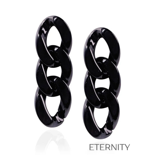 Zarcillos Nacre Link Marmoleados  Zarcillos Beige Unica Acero Inoxidable  ETERNITY