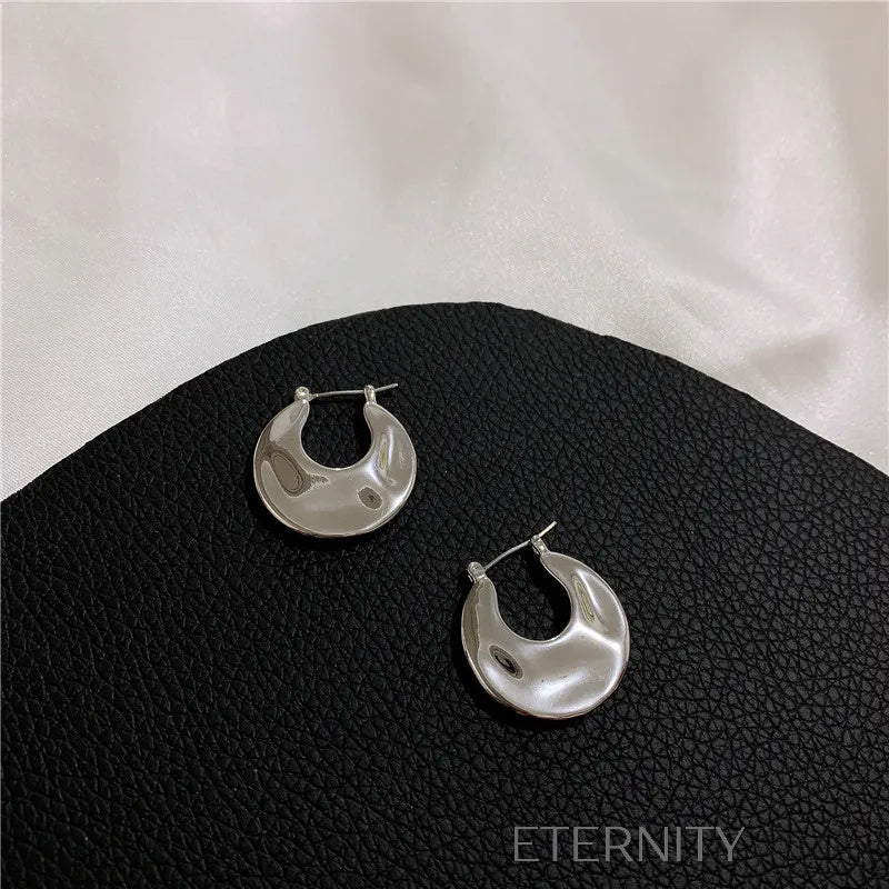Zarcillos de Aro Luminous Bold Estilo Chunky en Oro y Plata  Zarcillos Dorado Unica Acero Inoxidable  ETERNITY