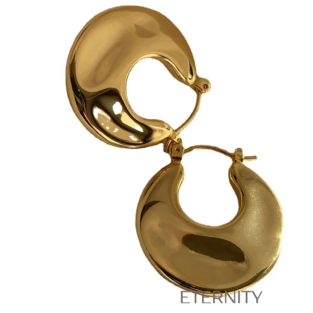Zarcillos de Aro Luminous Bold Estilo Chunky en Oro y Plata  Zarcillos Dorado Unica Acero Inoxidable  ETERNITY