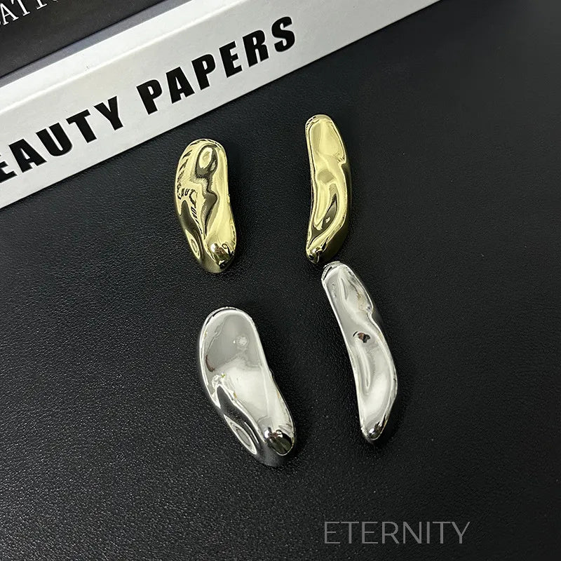 Zarcillos Liquid Gold Orgánicos  Zarcillos Dorado Unica Acero Inoxidable  ETERNITY