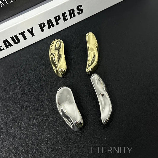 Zarcillos Liquid Gold Orgánicos  Zarcillos Dorado Unica Acero Inoxidable  ETERNITY