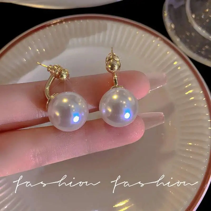 Argollas "Graceful Pearl" ETERNITY - Baño de Oro y Perla Pendiente