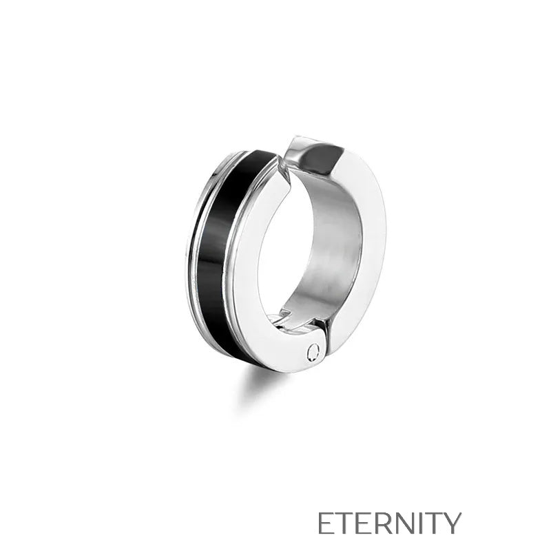 Zarcillos de Presión Earcuffs de Acero Inoxidable  Zarcillos Negro Unica Acero Inoxidable  ETERNITY