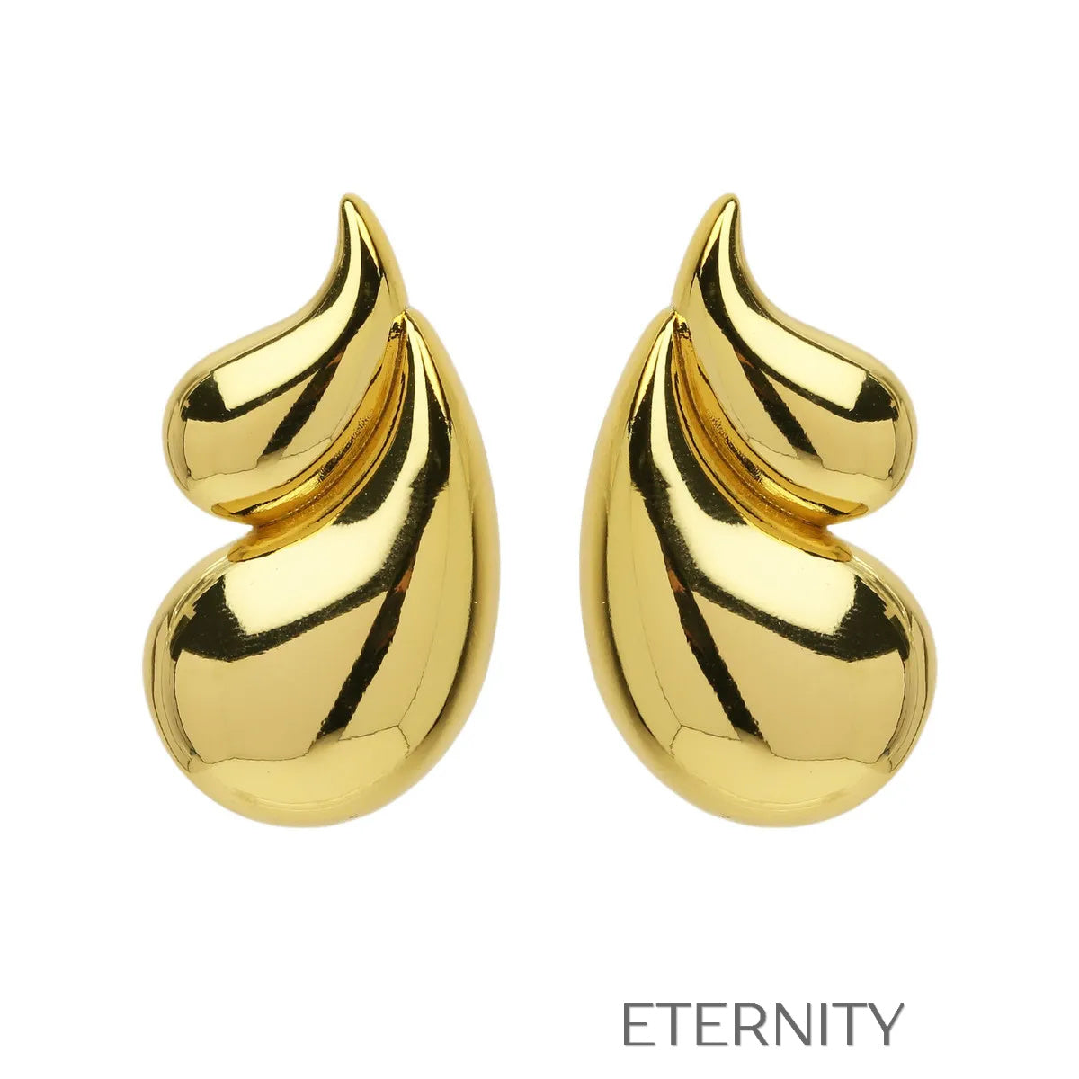 Zarcillos de Aro Infinite Nest con Diseño de Hilos Entrelazados  Zarcillos Dorado Unica Acero Inoxidable  ETERNITY