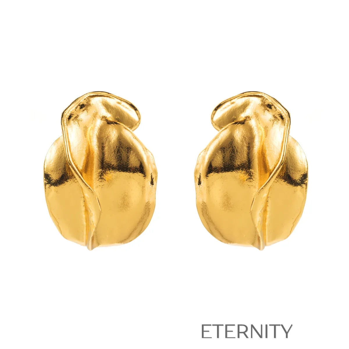 Zarcillos Liquid Fold  Zarcillos Dorado Unica Acero Inoxidable  ETERNITY