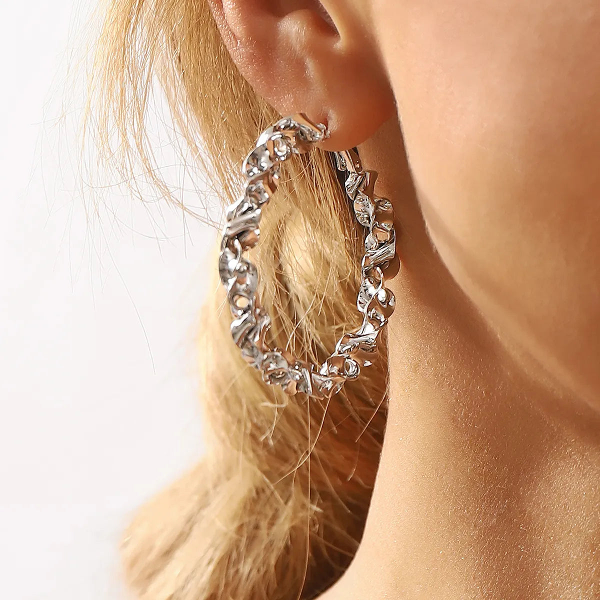 Maxi Argollas "Twisted Link" ETERNITY - Diseño Eslabón Entrelazado