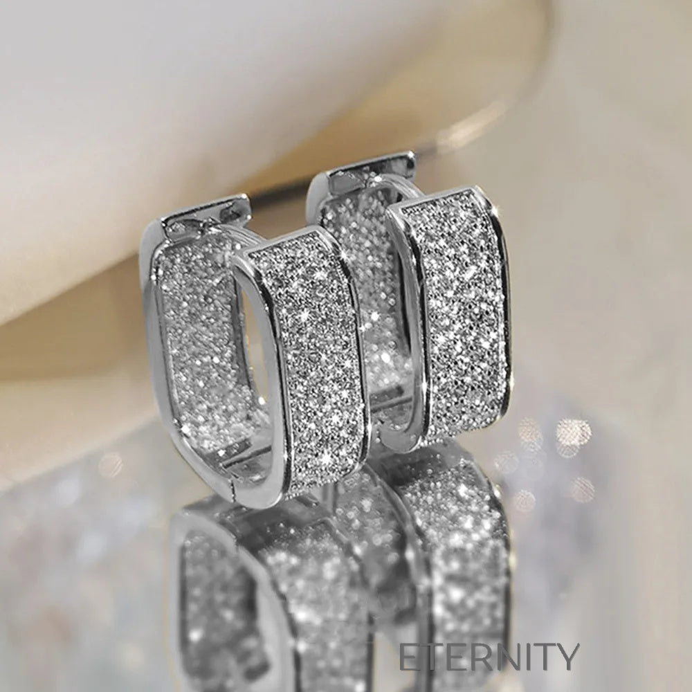 Zarcillos Glitter Hoop  Zarcillos Dorado Unica Acero Inoxidable  ETERNITY