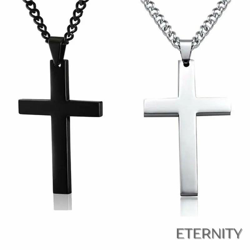 Cadena Unisex con Dije de Cruz Lisa y Brillante - ETERNITY