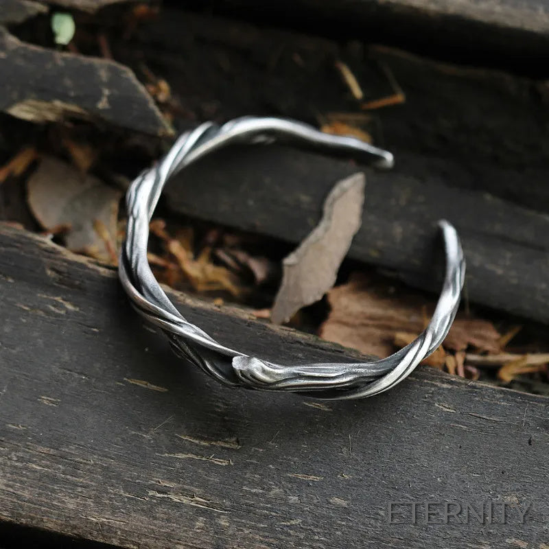 Pulsera Masculina Vintage con Efecto Madera Envejecida - ETERNITY