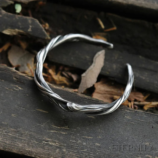 Pulsera Masculina Vintage con Efecto Madera Envejecida - ETERNITY