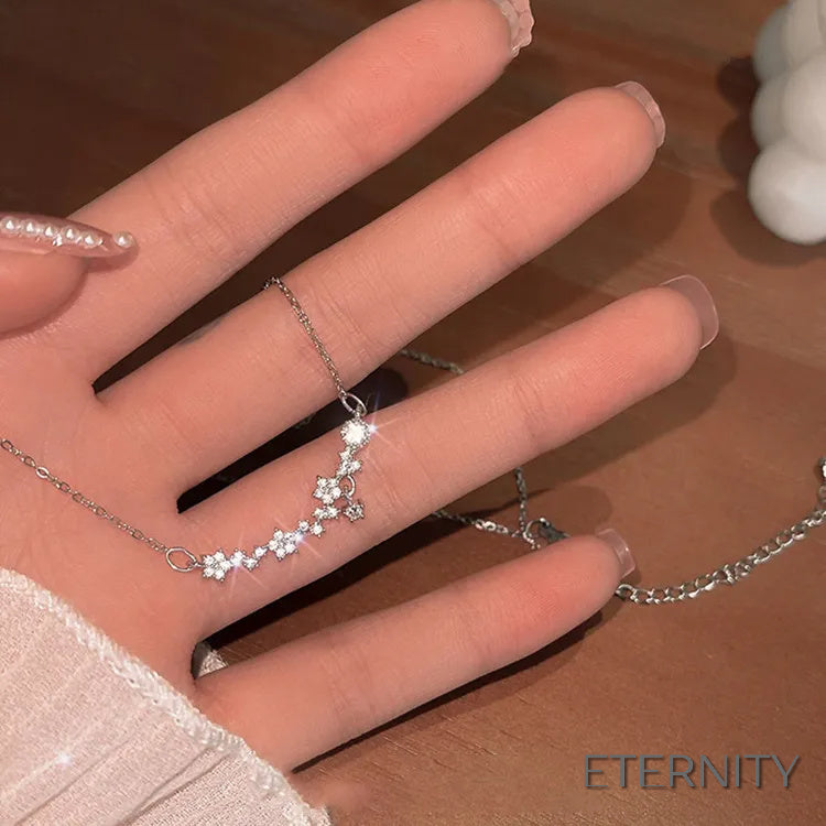 Dulce Cadena Femenino con Adornos Florales de Circonitas Brillantes - ETERNITY