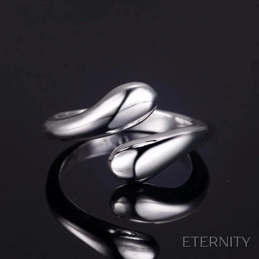 Set de Accesorios Minimalista Plateado con Diseño de Gota de Agua (4 Piezas) - ETERNITY