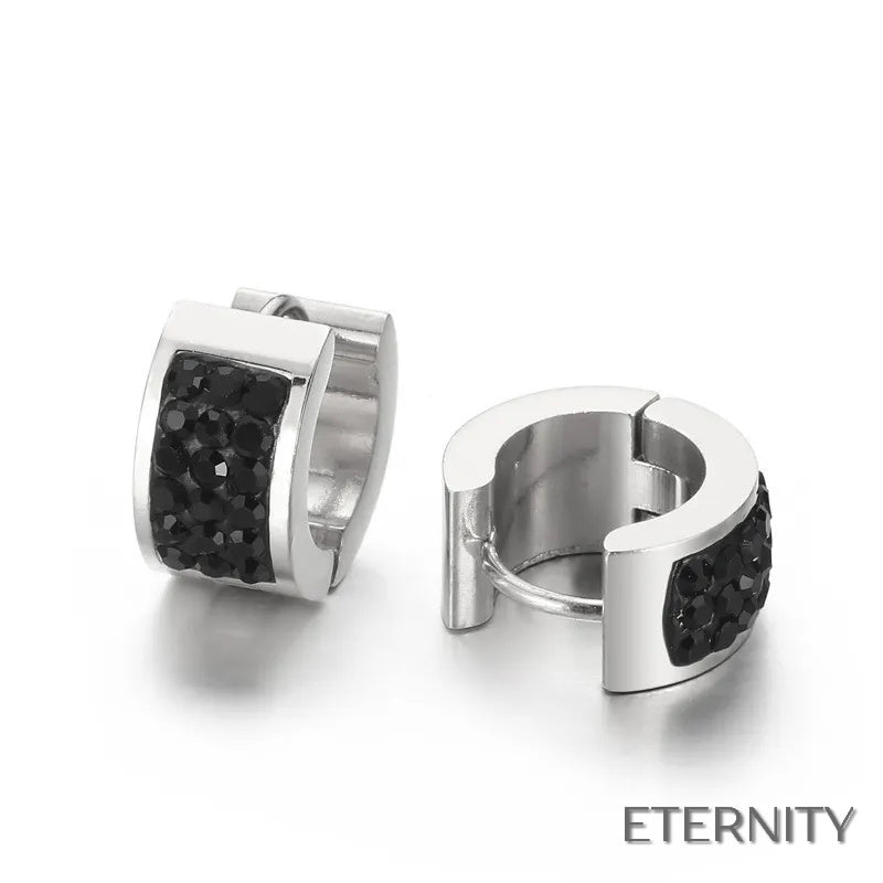 Zarcillos de Aros Pequeños con Cristales1 - ETERNITY