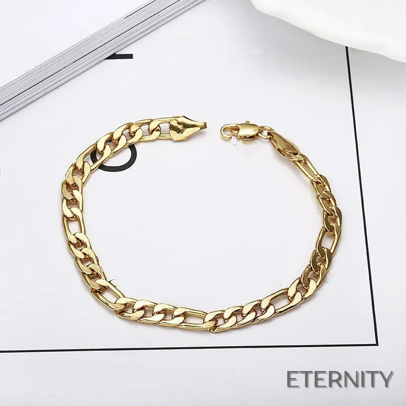 Brazalete de Eslabones Cubanos para Hombre - Estilo Simple y Moderno ETERNITY