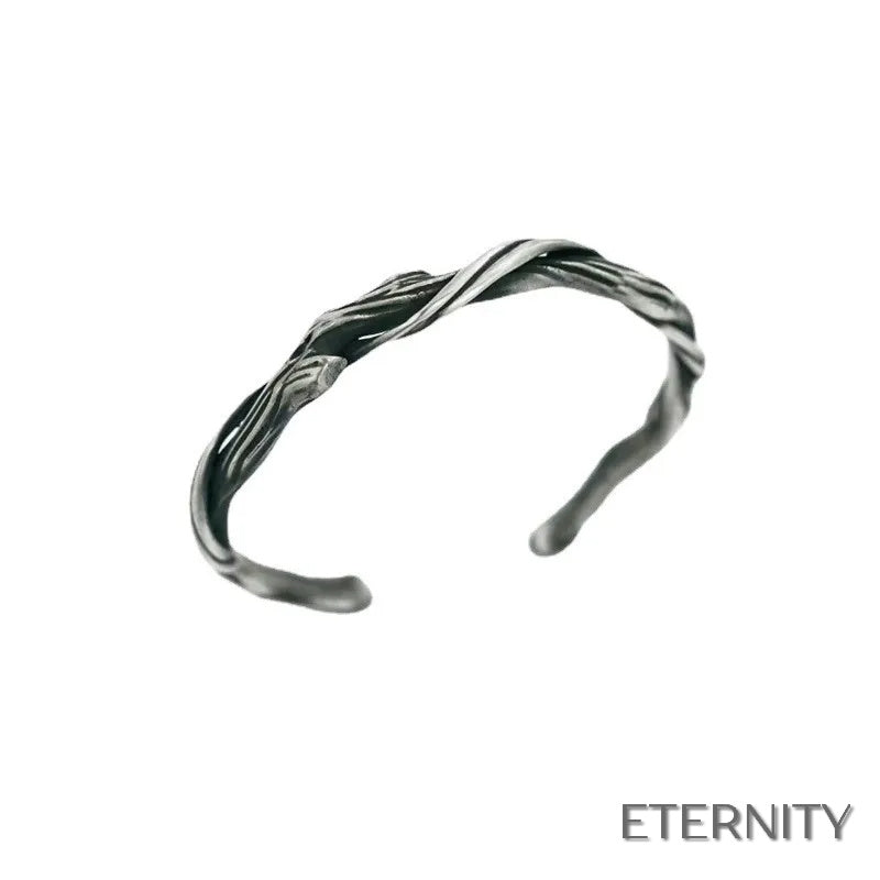 Pulsera Masculina Vintage con Efecto Madera Envejecida - ETERNITY