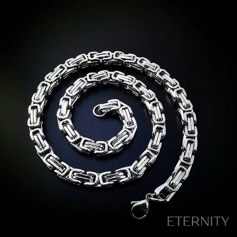 Cadena Masculina Eslabones Elaborados Estilo Casual - ETERNITY
